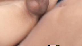 ”Adorable Latino cums after bareback riding his lovers meat”