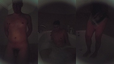 Enjoying a Bubble Bath in the Dark Early Morning
