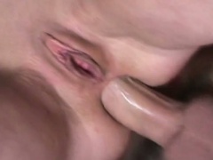 Lea Stevenson blows Brian Surewood's cock and then takes it up her ass