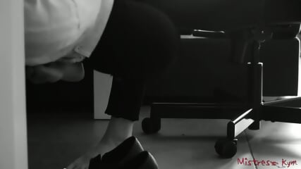 Mistress Boot Licking Under The Desk