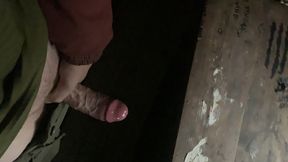 I jerked off a thick cock with veins in a forest house until I finished
