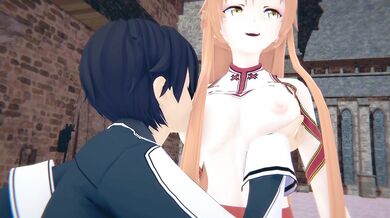 Sword Art Online Time stop freezes her dripping