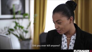 Interracial Latina Transgender Surprise - Veronica Leal Grows Futa Cock and Creampie Ebony Sofi Vega