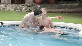 Bare Pool Side Teen 18+ Threesome