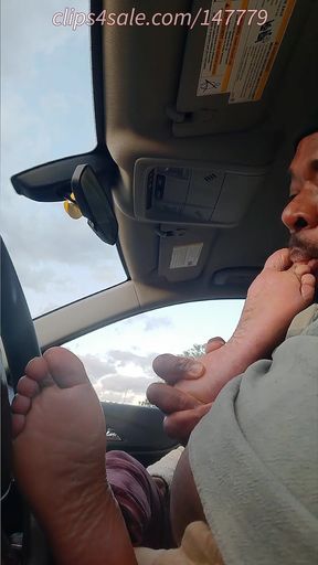 Car Sessions 2 with Dee's Stinky Hood Feet Worship N Footjob