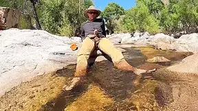 Pissing, Wetting, And Cooling Off After A Hot Day Of Work