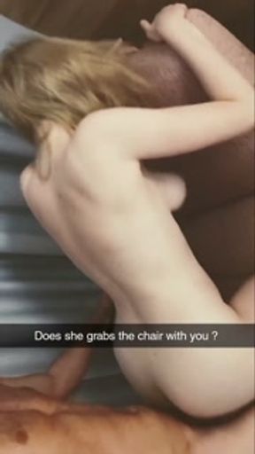 Boss fuck me hard during a business trip and cuckold my husband on Snapchat. Big facial cumshot
