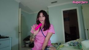 nurse mia hope changes your wet diaper and cum