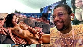 big breast asian transgender cumming hard all over herself, ai generated