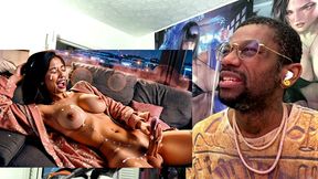 big breast asian transgender cumming hard all over herself, ai generated