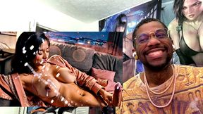 big breast asian transgender cumming hard all over herself, ai generated