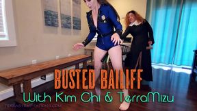 Busted Bailiff - Kim Chi and TerraMizu - HD 720 WMV