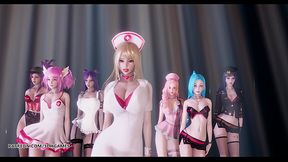 [MMD] Brown Eyed Girls - Abracadabra Hot Kpop Dance Ahri Akali Kaisa Lux Jinx Caitlyn 4K 60FPS