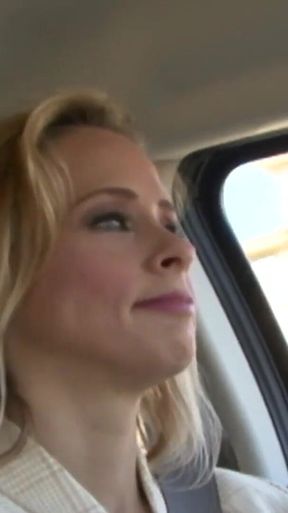 Payton Leigh Blonde with natural tits gives deep blowjob and fucks with CJ Wright