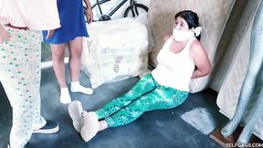 Dirty South American nanny tied up in roomy attic