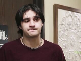 Stepmom sets blindfold tryst with coworker but stepson joins