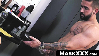 MaskXXX.com - Well-built guy's fleshlights testing and wanking delight