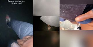 Merlin’s Risky Outdoor Bate with Big Uncut Ebony and Trans Dick