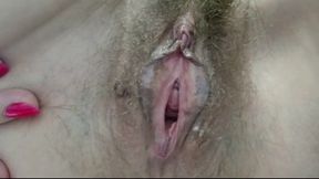 Fucked Her Hairy Pussy with Her Fingers