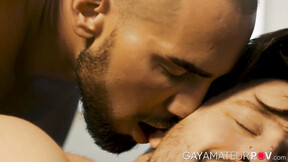 ”Shaved head Tayler Tash buried his huge dick into the hungry hole of hot Drew Di”