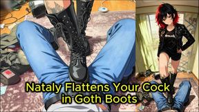 POV Cock Trampling Bootjob Animation | Nataly Crushes Your Cock Under Dirty Combat Boots