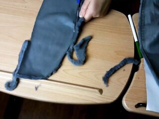 Transforming Into A Donkey! Join Rem Sequence as that babe makes the ears for her donkey suit