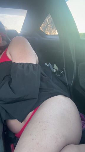 Sissy Dildo Car Ride