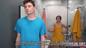 Curvy Latina milf seduces stepson and gets creampied