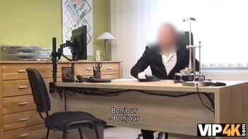 Elle's Sultry Audition: Casting Call for a Big-Titted Office Dream