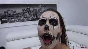 Masked woman in sexy outfit penetrated hard anally