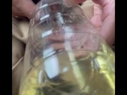 PET bottle pee