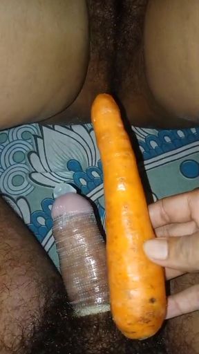 I Put a Carrot Into My Married Stepsister's Pussy