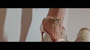 Trampling #75 wite high heels