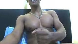 Ebony Muscled Stud Jerking Hard