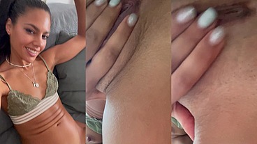 Apolonia is very horny and takes the opportunity to put her fingers in her tight pussy