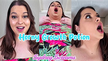 Horny Growth Potion - You Give Your Wife Sydney Screams a Magic Potion then Watch as She Masturbates and Cums Causing Her to Grow into a Giant Woman - Growth Fetish, GTS, Masturbation Encouragement