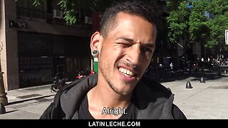 Latinleche attractive punk sucks an not cut penis for money