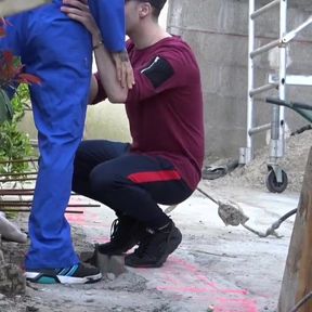 Yougn straight worker fucked outdoor.