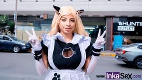 MAID is bought by a dark-skinned guy
