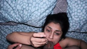 Little sister rests in her room as her cougar stepbrother pleasures her mouth - porn in Spanish