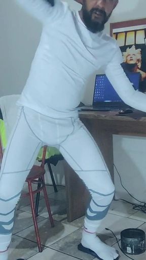 I Cum on Compression Wear