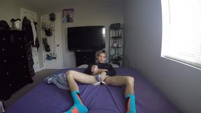 ”Baby Faced Kainan Strokes His Big Cock”