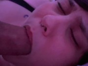 Cute shorthair tomboy 🙇🏻‍♂️ upclose blowjob and cum swallow before bedtime ♡ (2021)