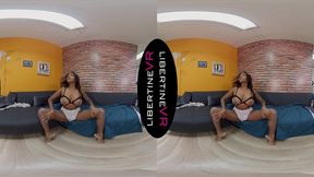 saritha olivieri is waiting for you on the sofa in vr