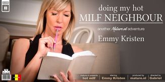 Emmy Kristen is a blonde MILF who loves to fuck and suck her neighbour's hard cock