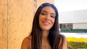 Ada Lyn's Natural Tits Tease Before Deep Throat Blowjob Action