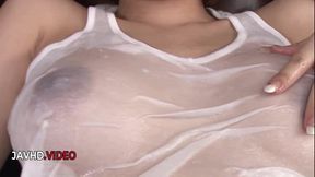 Tiara Ayases JAV skills shine in intense shared pleasure session with two men .
