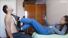 Nylon feet trampling #1 | wmv