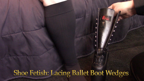 Shoe Fetish: Lacing Ballet Boot Wedges