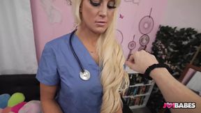 Sexy Curvy Blonde Nurse Bree Brooks Give JOI